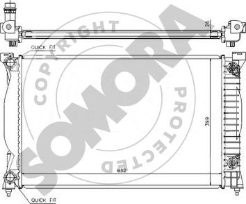 Somora 021540A - Radiator, engine cooling autospares.lv