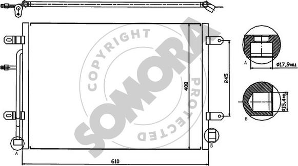 Somora 021660 - Condenser, air conditioning autospares.lv