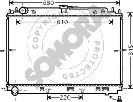 Somora 196240 - Radiator, engine cooling autospares.lv