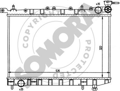 Somora 193340 - Radiator, engine cooling autospares.lv