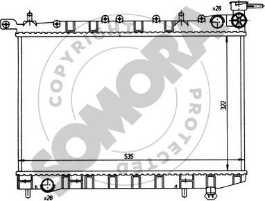 Somora 193240 - Radiator, engine cooling autospares.lv