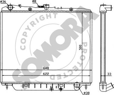 Somora 140240 - Radiator, engine cooling autospares.lv