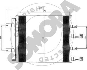 Somora 155060 - Condenser, air conditioning autospares.lv