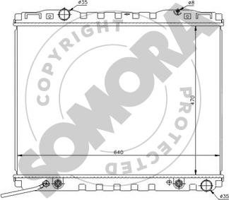 Somora 114040A - Radiator, engine cooling autospares.lv