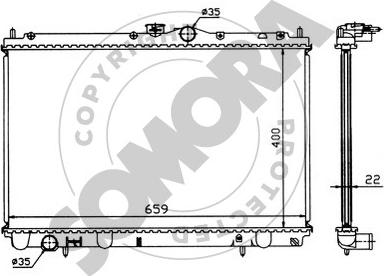 Somora 186040 - Radiator, engine cooling autospares.lv