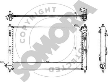 Somora 182440 - Radiator, engine cooling autospares.lv