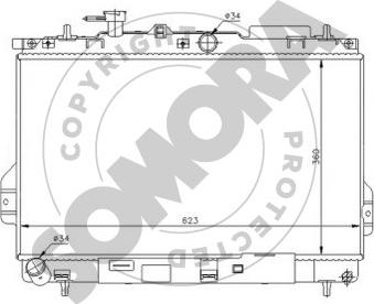 Somora 136040 - Radiator, engine cooling autospares.lv