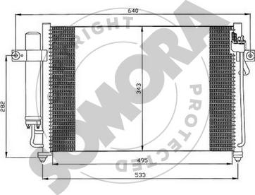 Somora 130560B - Condenser, air conditioning autospares.lv