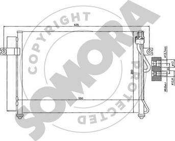 Somora 130560C - Condenser, air conditioning autospares.lv