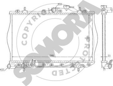 Somora 131040A - Radiator, engine cooling autospares.lv