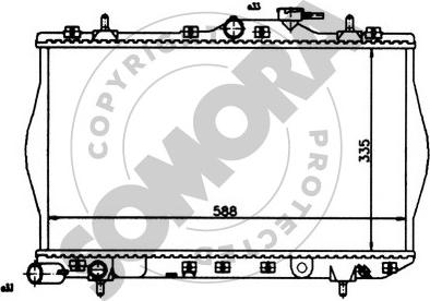 Somora 131040 - Radiator, engine cooling autospares.lv