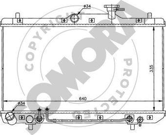 Somora 131240A - Radiator, engine cooling autospares.lv