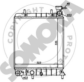 Somora 131240 - Radiator, engine cooling autospares.lv