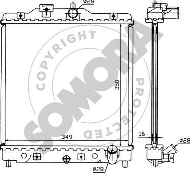 Somora 120440 - Radiator, engine cooling autospares.lv