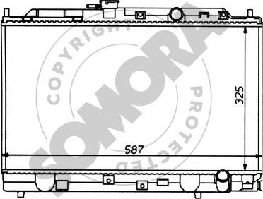 Somora 120240 - Radiator, engine cooling autospares.lv