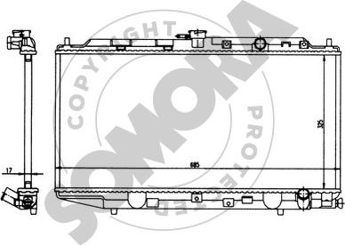 Somora 120242 - Radiator, engine cooling autospares.lv