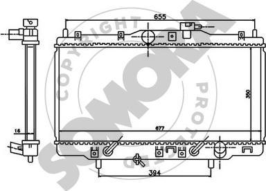 Somora 122640 - Radiator, engine cooling autospares.lv