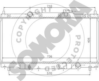 Somora 127140 - Radiator, engine cooling autospares.lv