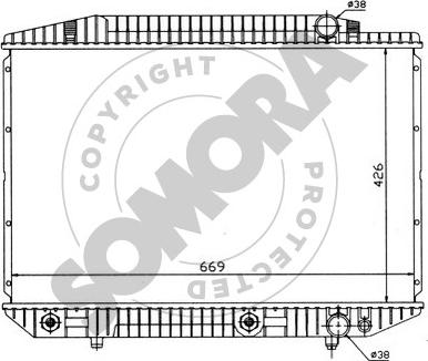 Somora 174041 - Radiator, engine cooling autospares.lv