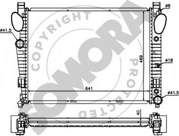 Somora 174240B - Radiator, engine cooling autospares.lv