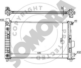 Somora 175040C - Radiator, engine cooling autospares.lv