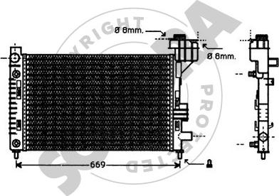 Somora 175041 - Radiator, engine cooling autospares.lv