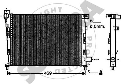 Somora 175042 - Radiator, engine cooling autospares.lv