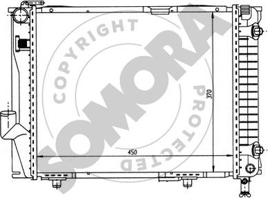 Somora 170444 - Radiator, engine cooling autospares.lv