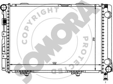 Somora 170446 - Radiator, engine cooling autospares.lv