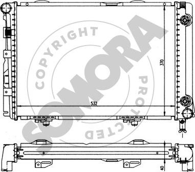 Somora 170447 - Radiator, engine cooling autospares.lv