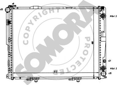 Somora 170544 - Radiator, engine cooling autospares.lv