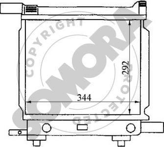 Somora 170540A - Radiator, engine cooling autospares.lv