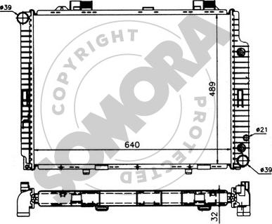 Somora 170644 - Radiator, engine cooling autospares.lv