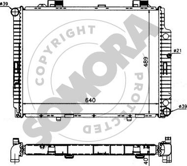 Somora 170647 - Radiator, engine cooling autospares.lv