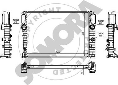 Somora 170840 - Radiator, engine cooling autospares.lv