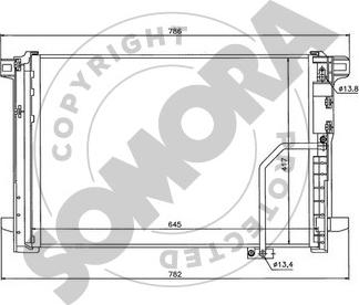 Somora 171460 - Condenser, air conditioning autospares.lv