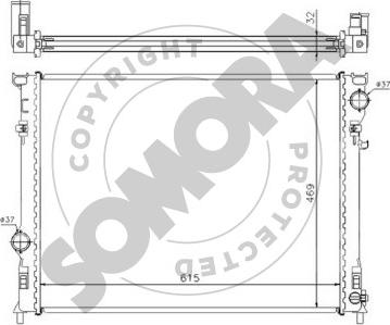 Somora 171040 - Radiator, engine cooling autospares.lv