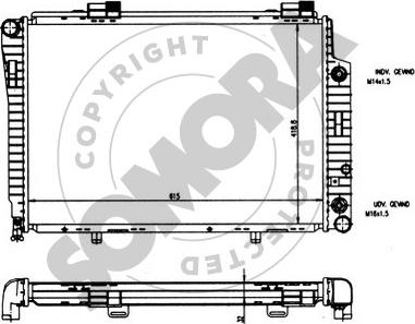 Somora 171242 - Radiator, engine cooling autospares.lv