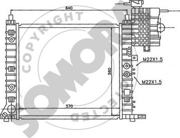 Somora 173040A - Radiator, engine cooling autospares.lv