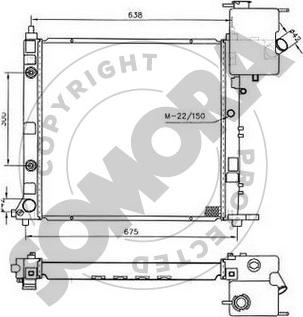 Somora 173040B - Radiator, engine cooling autospares.lv