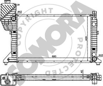 Somora 172140D - Radiator, engine cooling autospares.lv