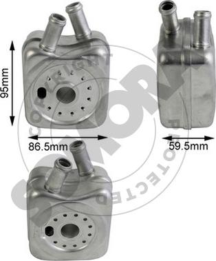 Somora 350965B - Oil Cooler, engine oil autospares.lv