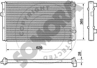 Somora 350841 - Radiator, engine cooling autospares.lv