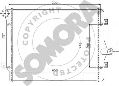 Somora 351040C - Radiator, engine cooling autospares.lv