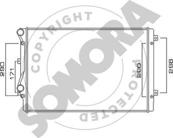 Somora 351040E - Radiator, engine cooling autospares.lv