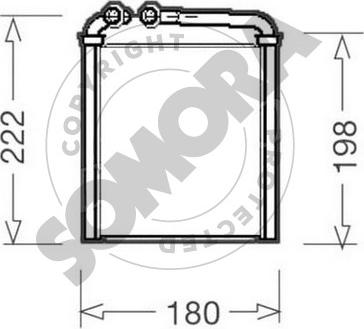 Somora 351050A - Heat Exchanger, interior heating autospares.lv