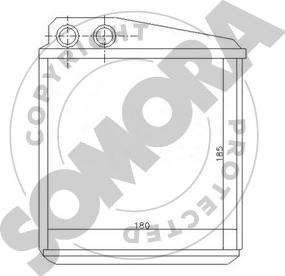 Somora 351050 - Heat Exchanger, interior heating autospares.lv