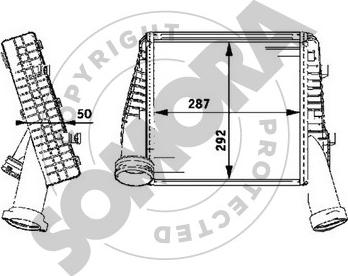 Somora 358545L - Intercooler, charger autospares.lv