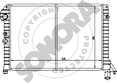 Somora 361041 - Radiator, engine cooling autospares.lv