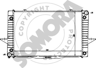 Somora 363043 - Radiator, engine cooling autospares.lv